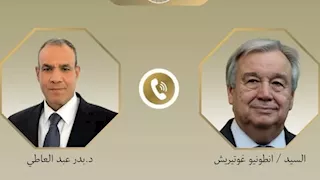 وزير الخارجية وسكرتير عام الأمم المتحدة يبحثان تطورات الأوضاع في الشرق الأوسط