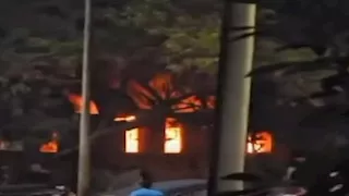 تفاصيل حريق هائل داخل عمارة سكنية في حلوان