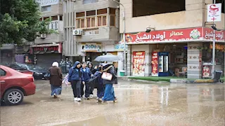 13 صورة ترصد الطقس السيئ وتجمعات المياه في الهرم بالجيزة