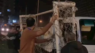 بالصور- تشميع ملعب خماسي بالبحيرة لمخالفته قرار الغلق