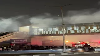 دخان كثيف يحيط بالنادي الأهلي في مدينة نصر