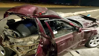 مصرع 3 أشخاص وإصابة 3 آخرين في حادث تصادم على طريق الإسماعيلية الصحراوي -صور