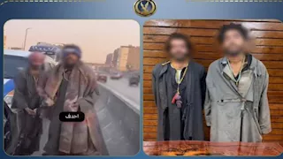 شخصان يروّعان قائدي السيارات بالحجارة على الطريق.. وتحرك عاجل من الداخلية