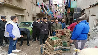 شرطة المرافق بالدقهلية تشن حملة مكبرة لإزالة إشغالات الباعة في طلخا (صور)