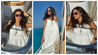 ريهام أيمن تستمتع بإجازة شم النسيم وأعياد الربيع في عرض البحر