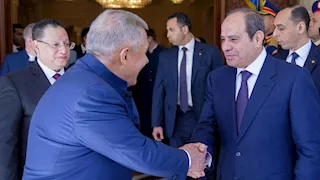 السيسي يستقبل رئيس تتارستان بقصر الاتحادية لبحث تعزيز التعاون بين مصر وروسيا 