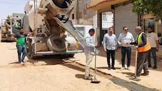 الوادي الجديد تنهي رصف أحياء باريس بالإنترلوك