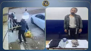 فيديو يوثق السرقة.. ضبط لص الملابس ببورسعيد