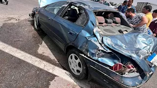 السرعة الزائدة تتسبب في تصادم 4 سيارات بطريق بنها – شبرا الحر