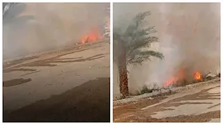 السيطرة على حريق بجوار موقف الدير بمدينة إسنا