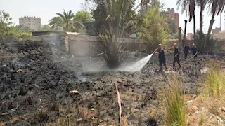 السيطرة على حريق هائل بأرض المحلج في ببا ببني سويف 