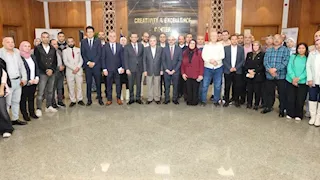 الفريق أسامة ربيع ونقيب الصحفيين يشهدان افتتاح البرنامج التدريبي بمركز الإبداع