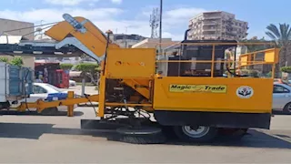 كنس وغسيل آلي لشوارع بورفؤاد ضمن خطة تحسين النظافة ببورسعيد