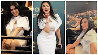 ميرهان حسين تخطف الأنظار بفستان أبيض أنيق في مهرجان هوليوود للفيلم العربي