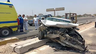 5 مصابين في حادث تصادم على الطريق الصحراوي الغربي بأسيوط