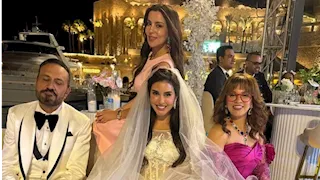 كواليس فيلم النصيب.. ياسمين صبري ترتدي فستان زفاف