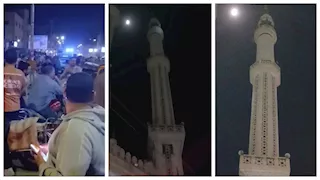 شاب يعتلي مئذنة مسجد في الدقهلية ويهدد بالقاء نفسه