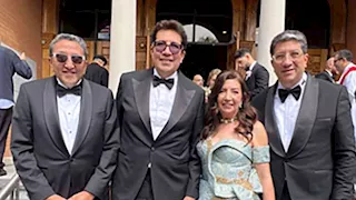 هاني رمزي يحتفل بزفاف ابن شقيقته داخل احدى الكنائس- صور 