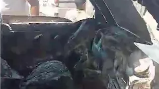 حريق يلتهم سيارة "تومناية" أسفل كوبري بالإسكندرية (صور)