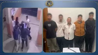 بالفيديو.. سقوط 5 أشخاص اعتدوا على طالب بـ "قطعة حديدية" في طنطا