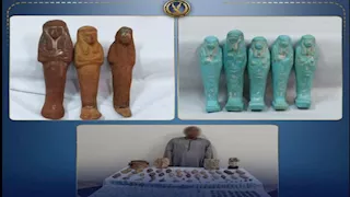 "كنوز ملوي".. سقوط مهرب بـ 277 قطعة أثرية في قبضة أمن المنيا