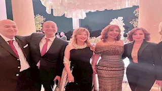 إلهام شاهين توجه رسالة لـ عمرو أديب ولميس الحديدي بعد خطوبة نجلهما - صور
