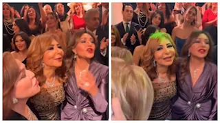 لميس الحديدي تتصدر التريند بعد رقصها مع ليلى علوي في خطوبة ابنها- صور