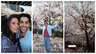 مينا مسعود وإميلي شاه في أجواء ربيعية وسط  الطبيعة في اليابان