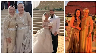 من أمام هرم سقارة.. هبه قطب تحتفل بزفاف ابنتها راندا