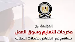 "مجلس الوزراء": انخفاض البطالة في مصر بفضل مواءمة التعليم مع سوق العمل
