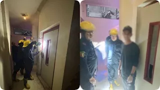 أمن الفيوم ينقذ شخصًا محتجزًا داخل مصعد | صور 