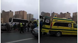 إصابة 8 أشخاص في تصادم ميني باص على الطريق الدائري بالقليوبية