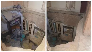 "السقف وقع عليهم".. إصابة 11 شخصًا في انهيار جزئي لعقار بالإسكندرية (صور)