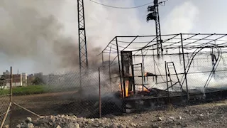 "بقى كوم رماد".. السيطرة على حريق داخل كافيه في سمالوط بالمنيا (صور)