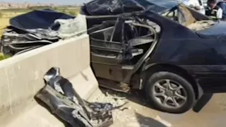 إصابة سيدة في تصادم سيارة برصيف محور 26 يوليو
