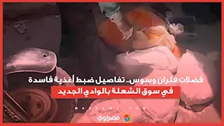 فضلات فئران وسوس.. تفاصيل ضبط أغذية فاسدة في سوق الشعلة بالوادي الجديد