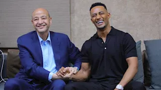 بعد الصلح.. محمد رمضان ضيف عمرو أديب في برنامج الحكاية (صور)