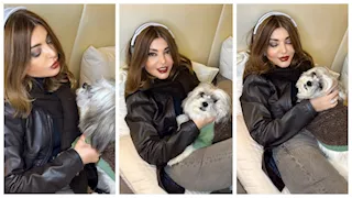 بعد أزمة كلاب الشوارع.. سميرة سعيد تنشر جلسة تصوير مع كلبها- صور 