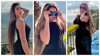 15 صورة لـ سارة سلامة داخل حمام السباحة بإطلالة جريئة