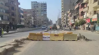 غلق الكوبري العلوي بالباجور الليلة لتركيب محدد ارتفاع للنقل الثقيل