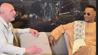 محمد رمضان يحضر عرض "أسد" بالجلباب الصعيدي في العراق- صور 