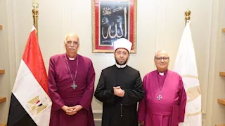 وزير الأوقاف يقبل دعوة وفد الأسقفية الأنجليكانية لزيارة المركز المسيحي الإسلامي