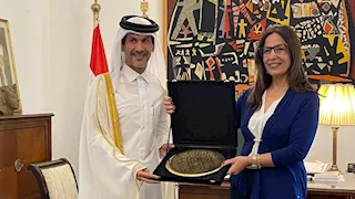 وزيرة الثقافة تستقبل سفير قطر وتبحث سبل تعزيز التعاون بين البلدين