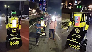 روبوت في الشارع.. مدينة العلمين الجديدة تُفعل أول "رجل مرور آلي"