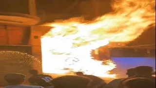 وفاة أب ونجله في حريق مخزن بويات بالوراق