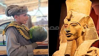 مفاجأة في شادر البطيخ بأسيوط.. شاب يعيد ملامح إخناتون إلى الحياة -صور