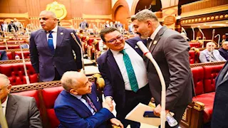خالد جلال مع ياسر جلال في جلسات مجلس الشيوخ