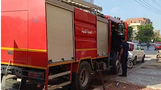 الصور الأولى من موقع حريق خلف مجمع مستشفيات ميت خلف بالمنوفية