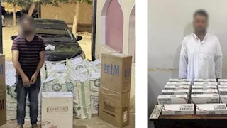 سقوط تاجري سجائر مهربة بمطروح والجيزة بحوزتهما 12 ألف عبوة | صور 