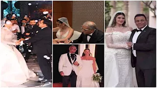ابنة تامر هجرس ونجل سيد رجب.. 25 صورة من حفلات زفاف أبناء النجوم